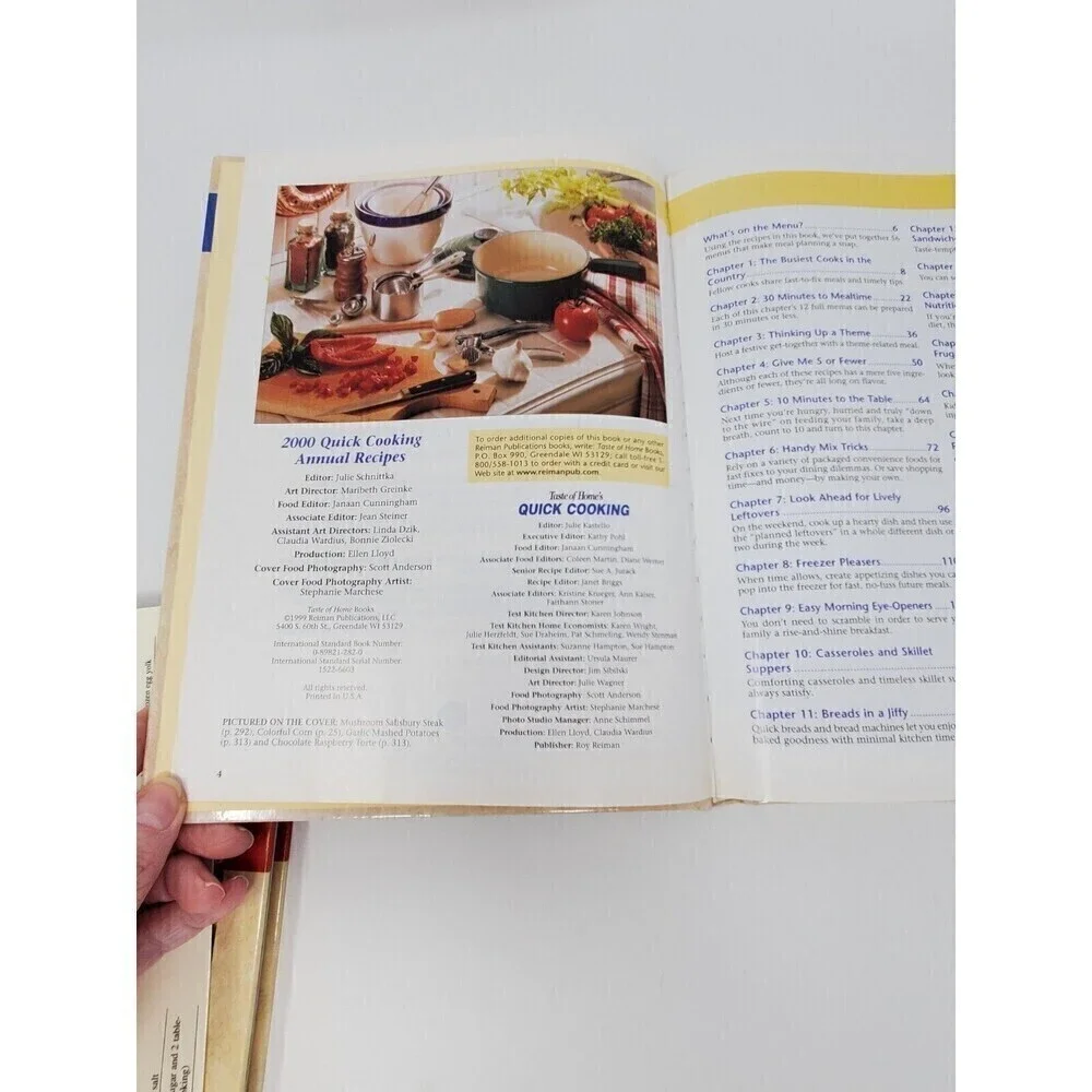 TASTE OF HOME'S QUICK COOKING VINTAGE COOKBOOKS 1999 & 2000 ANNUAL RECIPES TWO
